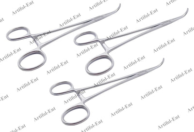 NEGUS Gallengangzange – Gebogen, 19 cm | Präzisionsinstrumente für die Gallenwegschirurgie, 3-teiliges Set #115910277