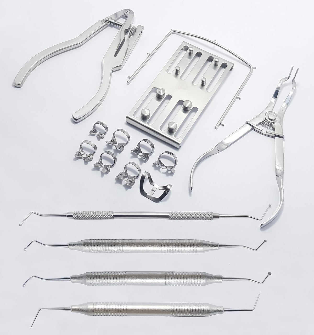 Endo Instruments Set Dental Endo Instruments Set – Rubber Dam Kit with Ivory Clamp, Punch ...