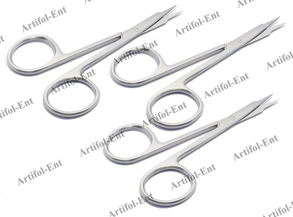 Stevens Eye Scissors – 10.5 cm | Fine-Tip Stainless Steel Scissors for Ophthalmic, ENT & Delicate Soft Tissue Dissection | Reusable & Autoclavable – 3 Pcs Set #113910379