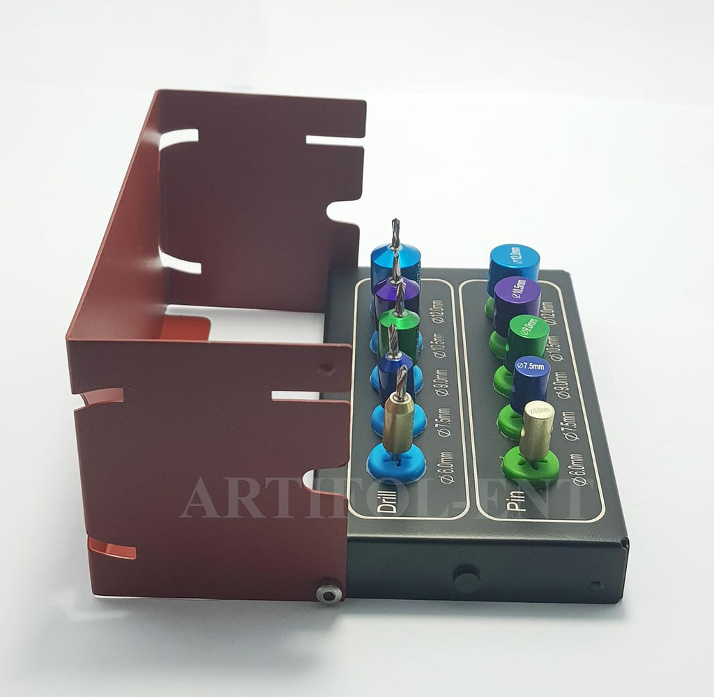 Drills Guide & Implant Positioning Pins Kit – Dental Surgical Guide and Positioning Set with Holder | Professional Implant Tools #DGIPK