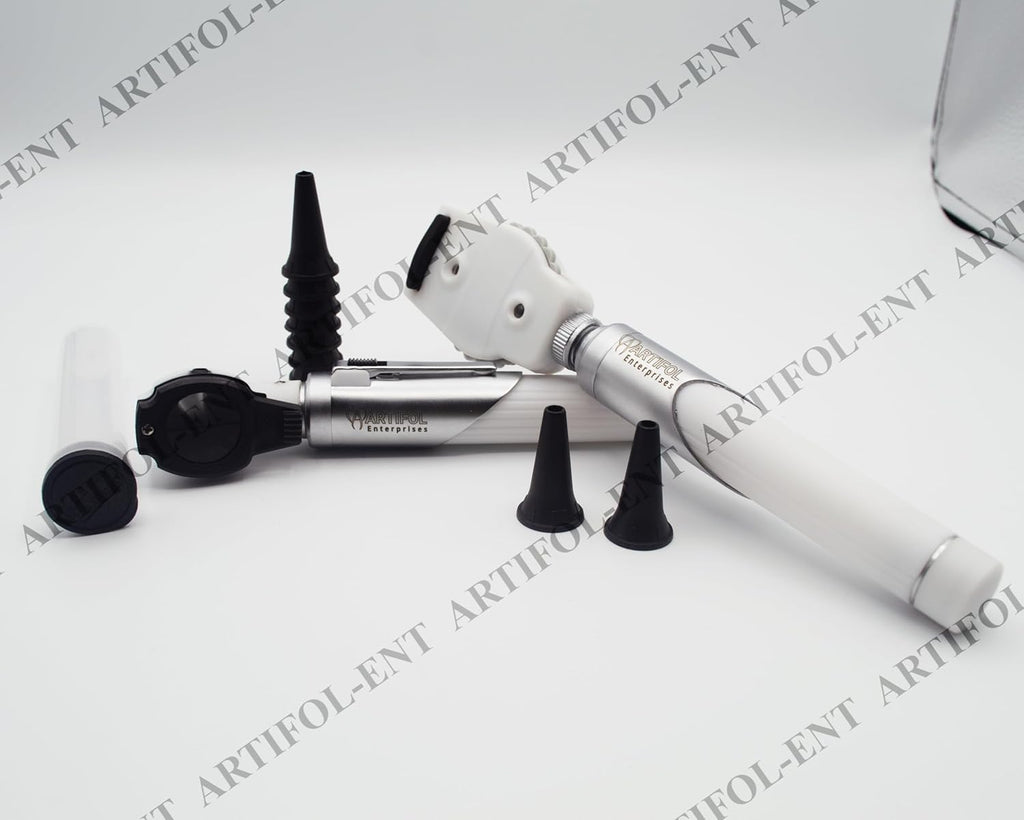 Artifol Student Home Use ENT Otoscope Examination Kit – Fiber Optic Diagnostic Set, White Color #OS1093