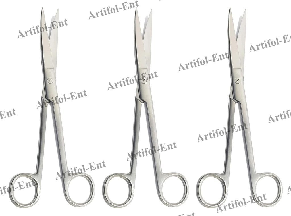 3-Piece Curved Operating Scissors Set – 20 cm Stainless Steel | Sharp Cutting Edge & Ergonomic Design for Precision Surgery