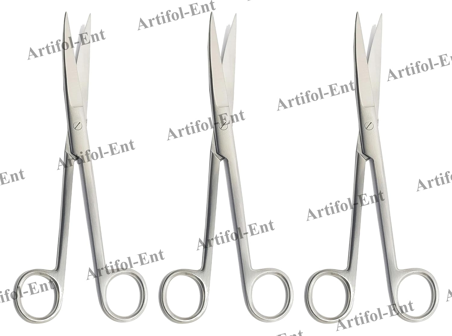 3-Piece Curved Operating Scissors Set – 20 cm Stainless Steel | Sharp Cutting Edge & Ergonomic Design for Precision Surgery