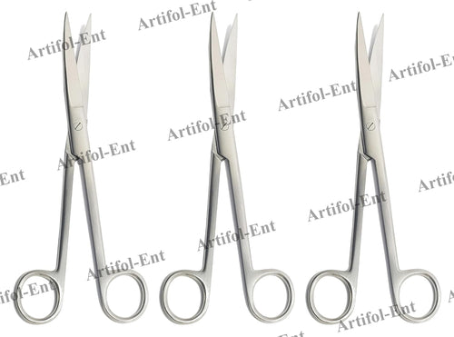3-Piece Curved Operating Scissors Set – 20 cm Stainless Steel | Sharp Cutting Edge & Ergonomic Design for Precision Surgery