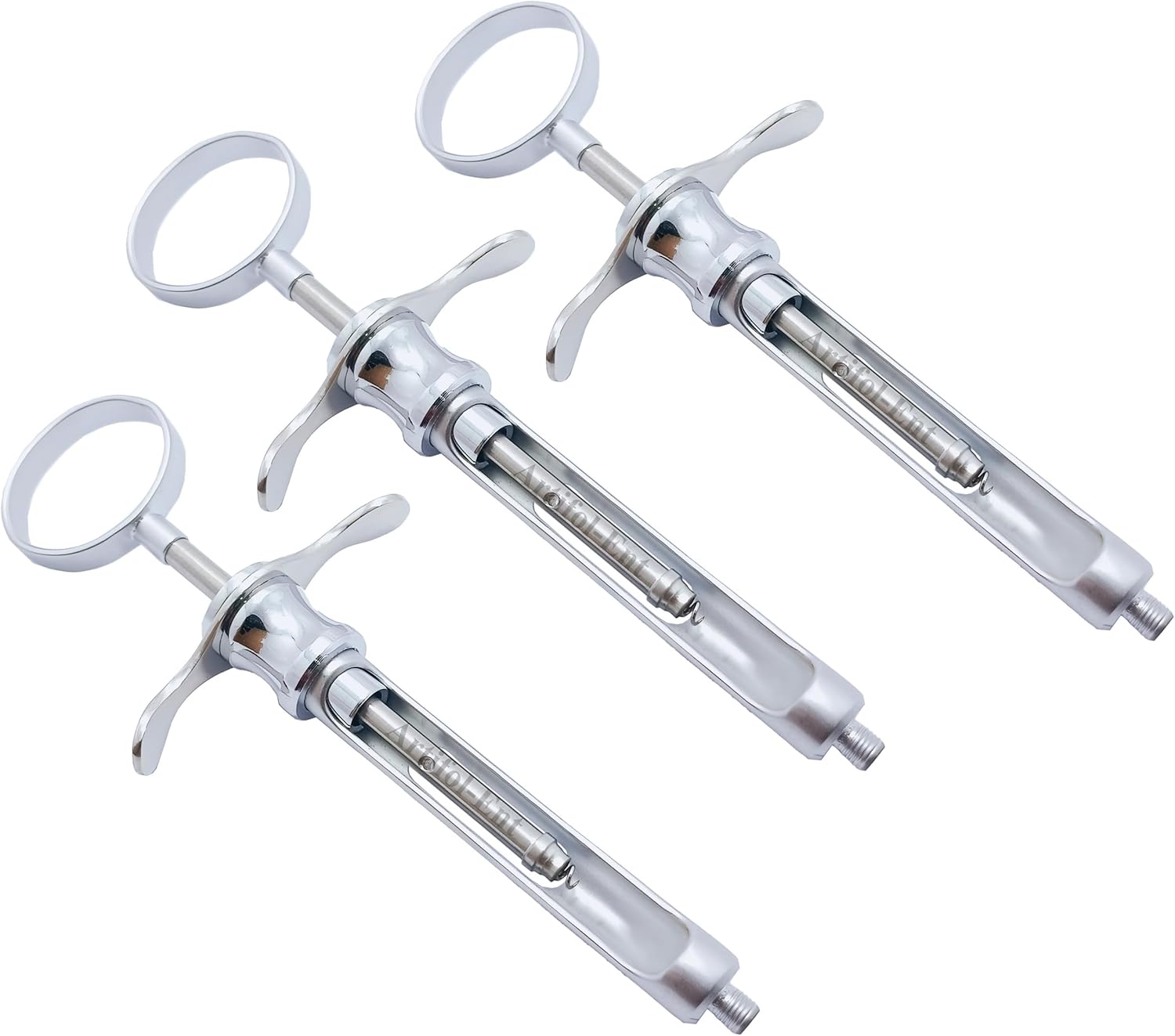 Dental Aspirating Syringe Set – 3 Pcs, 1.8 mL Capacity | One-Ring Design with Finger Rests for Precision & Comfort #AE-4350