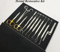 Dental Restorative Kit – 11-Piece Composite & Plastic Filling Instruments | Hygienist & Dentist Tool Set | Includes Scalers, Burnishers, Spatulas, Cord Packers, Scissors & Forceps #‎APF2,CRSPR,CSNT7,GCPCSi16