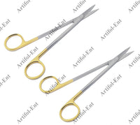 TC Kelly Scissors Set | 2-Piece Straight Scissors 16 cm | Tungsten Carbide Edges, Stainless Steel #S5002