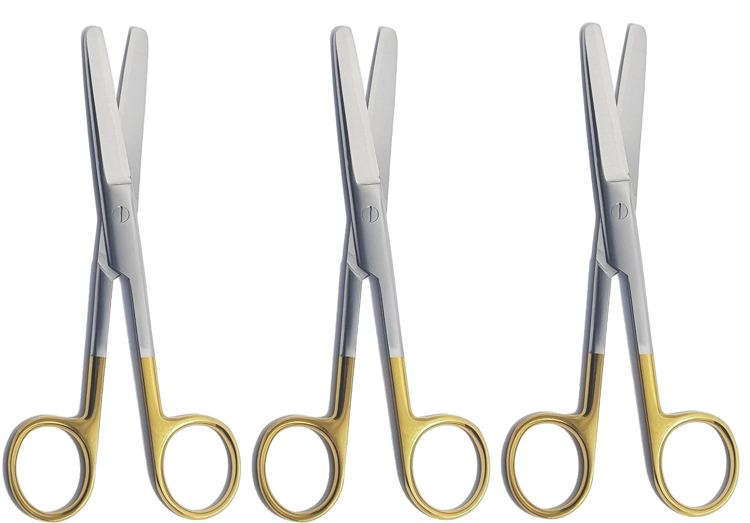 TC Operating Scissors – Straight B/B 14.5 cm (5.5") | Dressing Shears with Tungsten Carbide Blades & Gold-Plated Handles | Surgical Stainless Steel