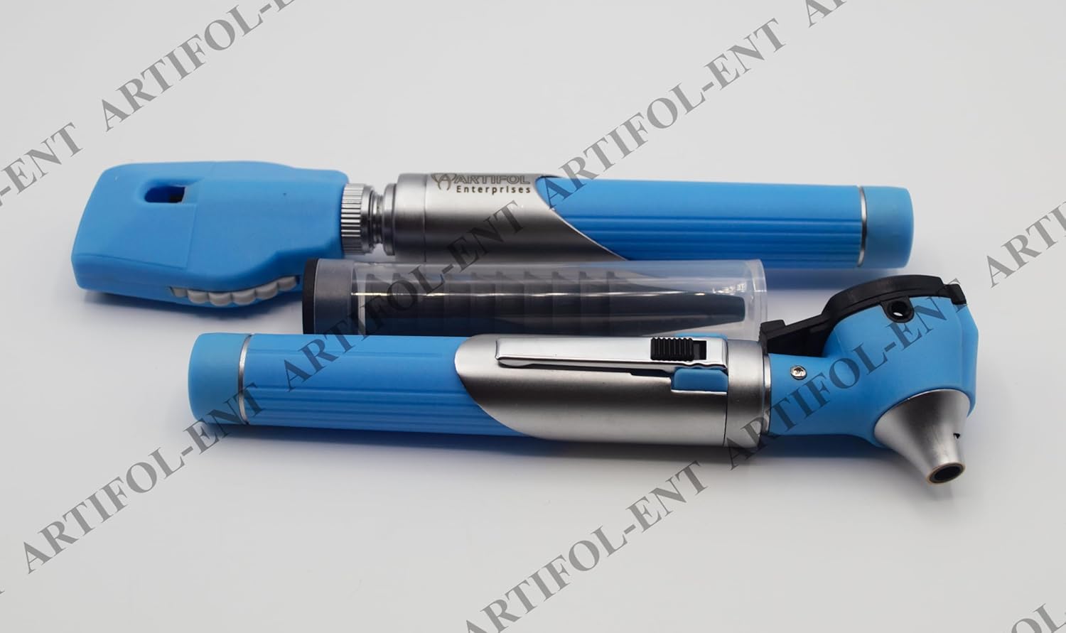 Artifol Student Home Use ENT Otoscope Examination Kit – Fiber Optic Diagnostic Set, Sky Blue Color #OS1097