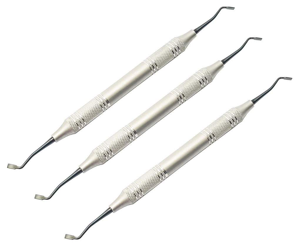 Hollenback Carver Composite Filling Instrument Set – 3 Pcs | Titanium Black-Coated Tips | Ergonomic Hollow Handle #TNPLGH3