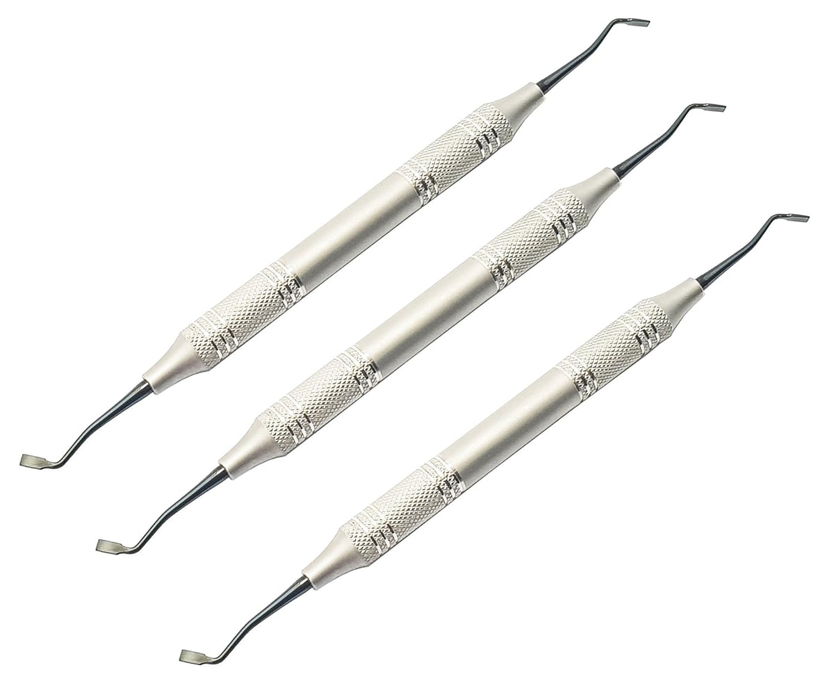 Hollenback Carver Composite Filling Instrument Set – 3 Pcs | Titanium Black-Coated Tips | Ergonomic Hollow Handle #TNPLGH3