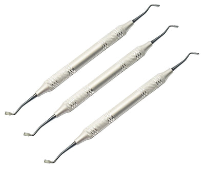 Hollenback Carver Composite Filling Instrument Set – 3 Pcs | Titanium Black-Coated Tips | Ergonomic Hollow Handle #TNPLGH3