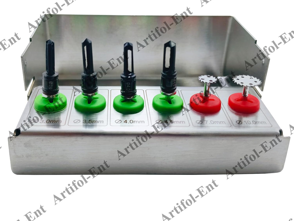 6-Piece Dental Bone Collector Kit – Saw Disk with Steel Holder, Sinus Lift & Implant Tool Set #OS1059 | Premium Stainless Steel | Reusable & Autoclavable