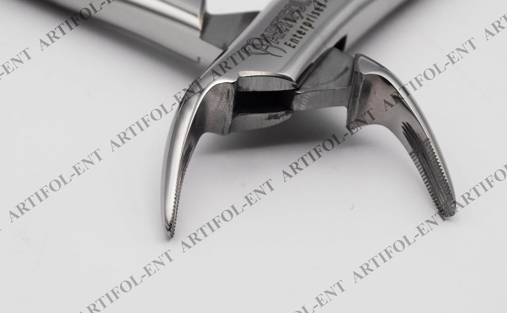 Precision Cryer-Style Extraction Forceps – Model 150 | Heavy-Duty Stainless Steel Gripping & Removal Tool | Angled Serrated Jaws, Ergonomic Handles & Durable Build | Ideal for Crafting & DIY Tasks #F150