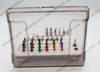 40 Pieces Stainless Steel Black Coated Drills Kit with Embedded Stoppers, Guide Pins, Lance Pilot Drills & Additional Toolings with Plastic Holder Kit| Reusable & Autoclavable Instruments #OS10100