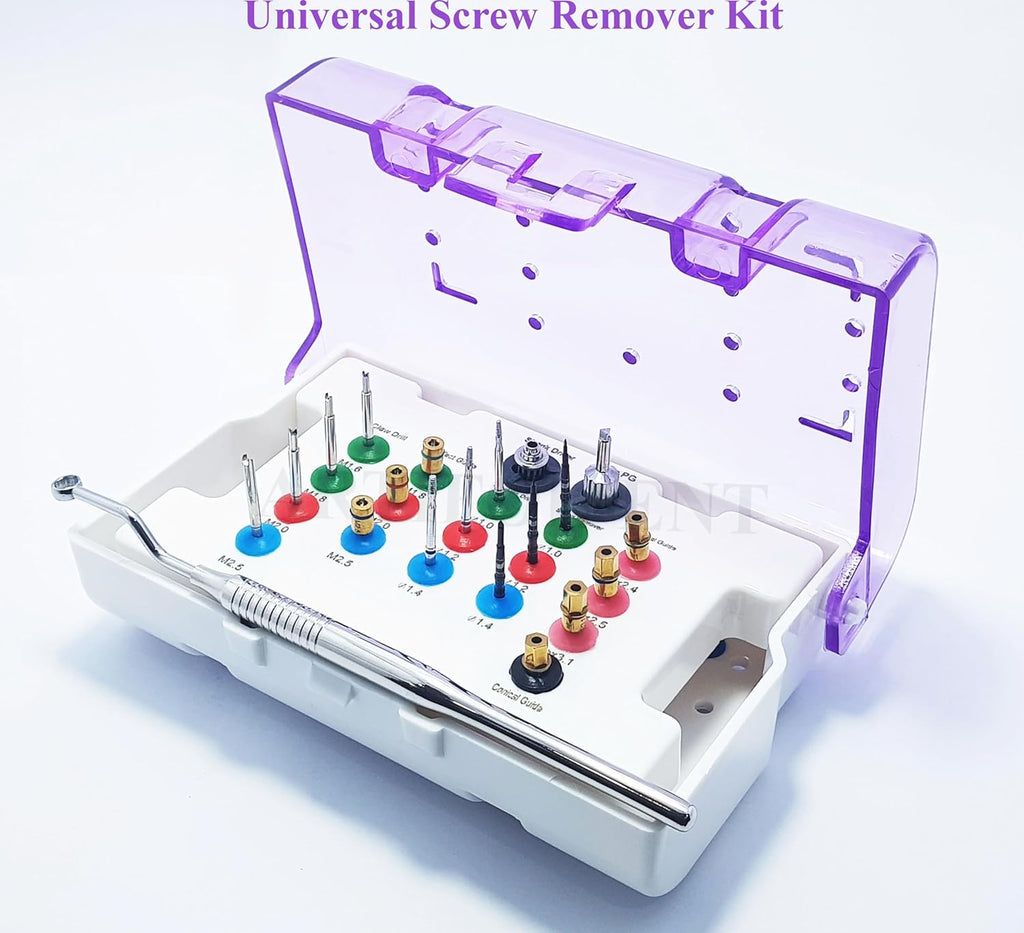 20-Piece Universal SRK Broken Screw Removal Kit – Precision Screw Remover Instruments with Plastic Storage Box | Reusable & Durable #OS1041