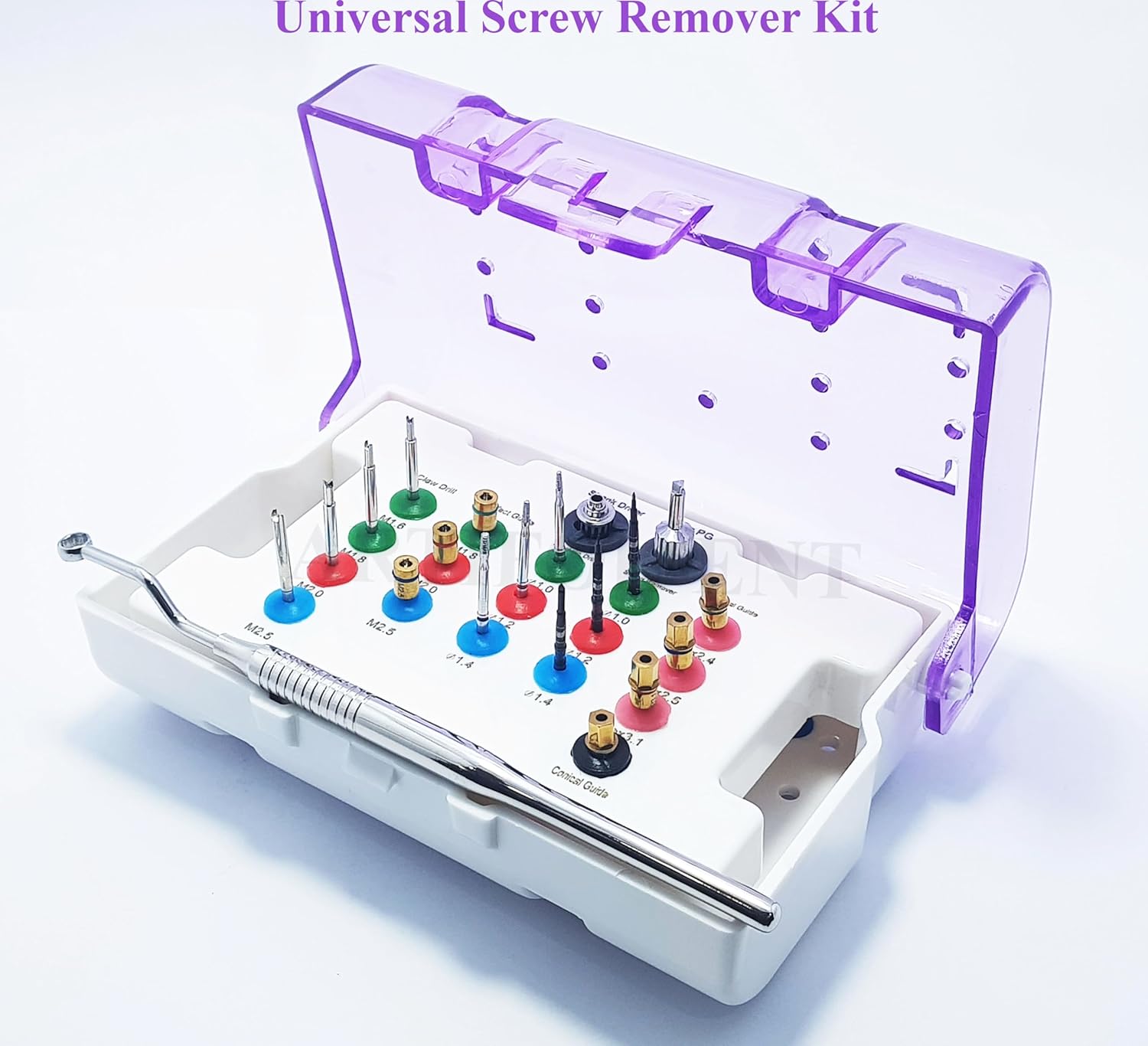 20-Piece Universal SRK Broken Screw Removal Kit – Precision Screw Remover Instruments with Plastic Storage Box | Reusable & Durable #OS1041