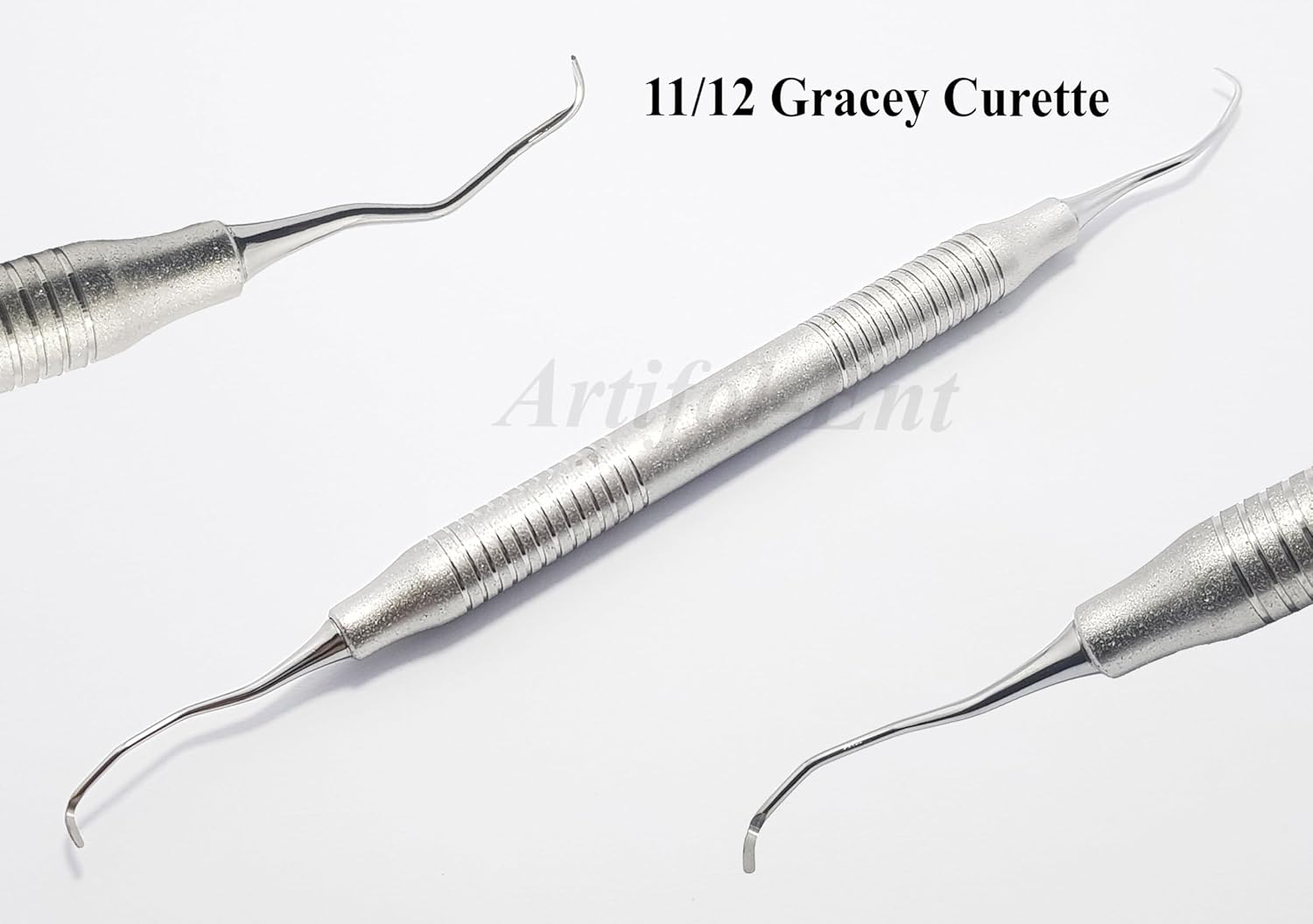 Gracey Curette 11/12 – Double End Dental Periodontal Instrument | Ergonomic Hollow Handle | 3-Piece Hygiene Tool Set #‎SG11/12XE2