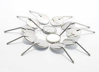 Dental Mouth Mirrors #5 – Pack of 12 Pcs with 2 Mirror Handles | Stainless Steel Dental Examination Mirrors | Reusable & Autoclavable Tools #‎MH6-1 & 122910333