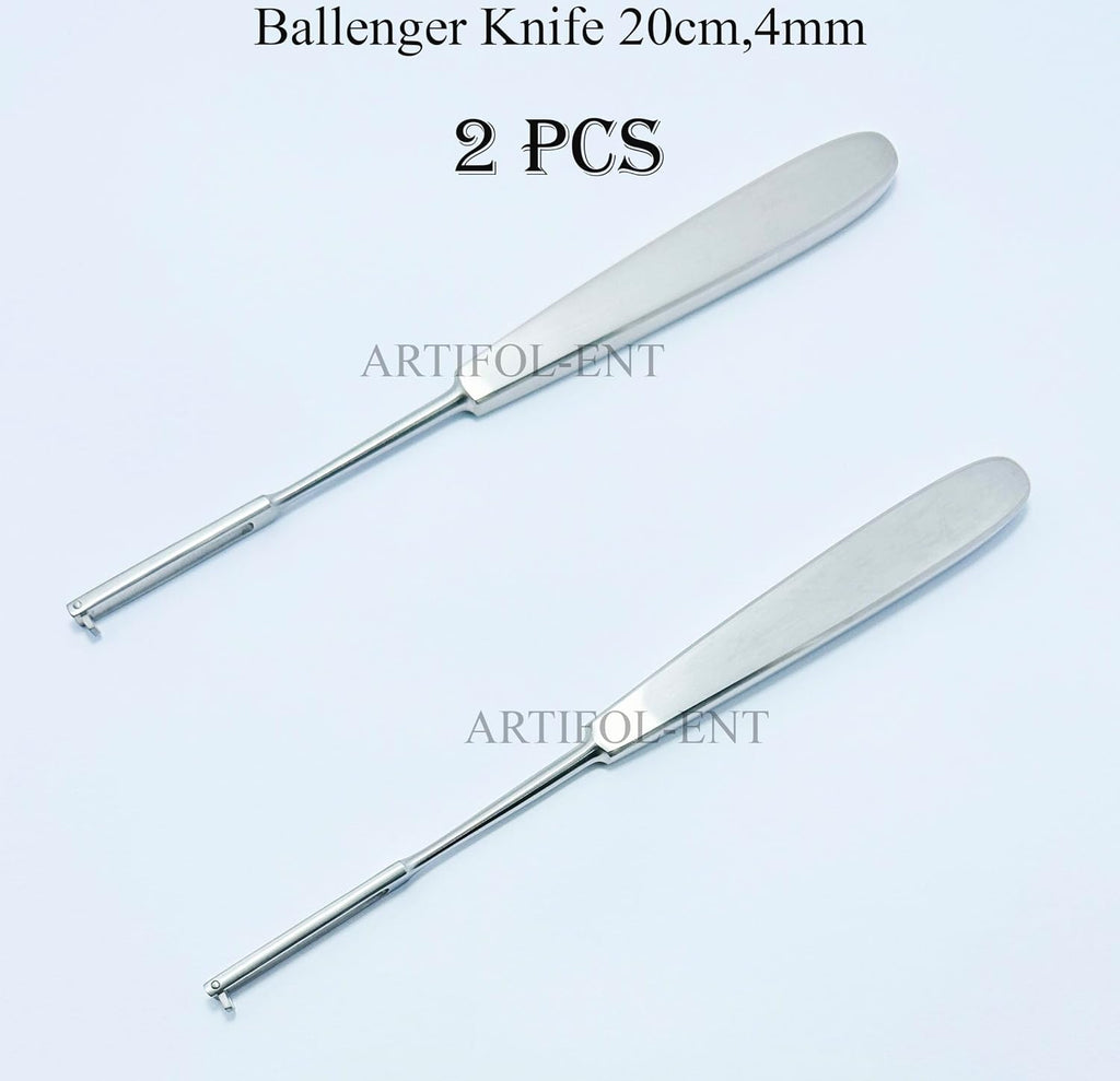 Ballenger Swivel Knives Straight 20 cm (4 mm) – Surgical ENT Precision Instrument | Stainless Steel | 2 Pcs