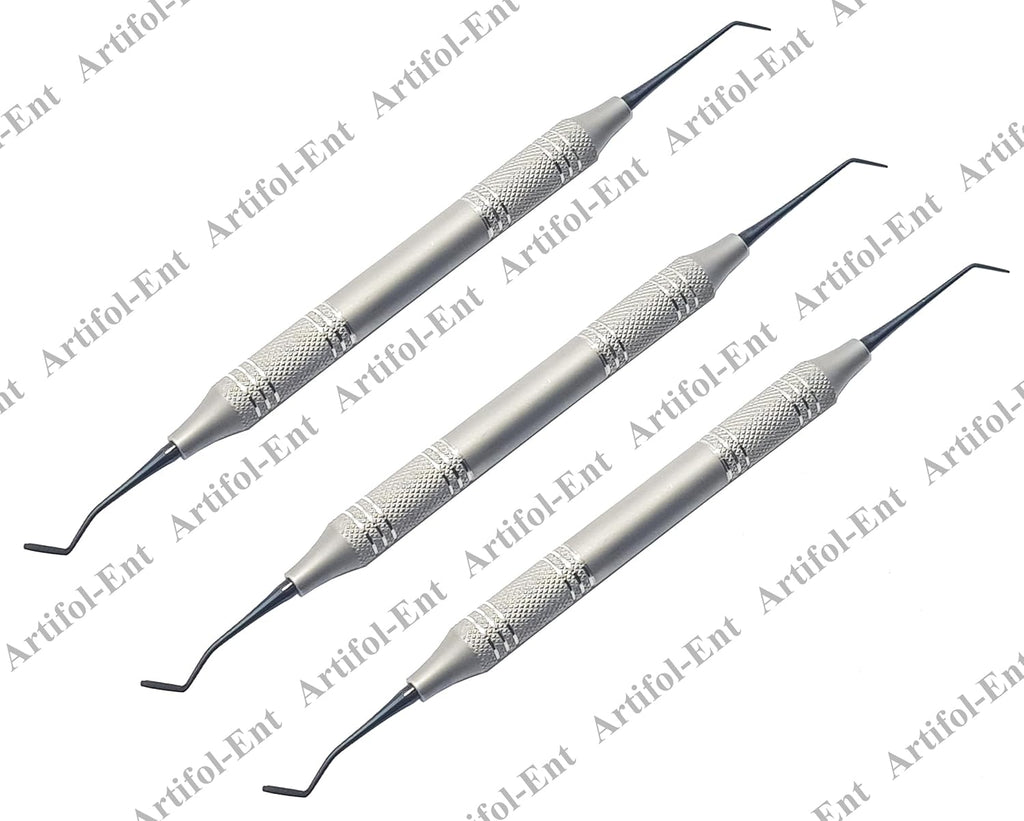 Posterior Spatula Composite Filling Instrument Set – 3 Pcs | Titanium Black-Coated Tips | Ergonomic Hollow Handles #TNPFIW31