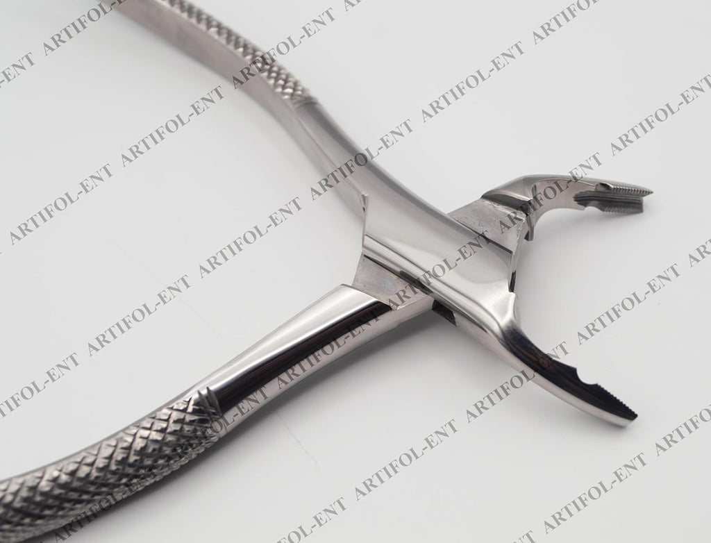 Serrated Grip Precision Extraction Forceps – Upper-Root Style 97E | High-Grade Stainless Steel Holding Tool | Strong Serrations, Secure Control & Durable Build | Ideal for Crafting #FX97E