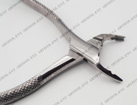 Serrated Grip Precision Extraction Forceps – Upper-Root Style 97E | High-Grade Stainless Steel Holding Tool | Strong Serrations, Secure Control & Durable Build | Ideal for Crafting #FX97E