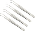 4 Pcs Micro Surgical Corn Suture Forceps 16 cm | Precision Fine Tip | Stainless Steel | Non-Slip Grip | Reusable & Autoclavable Instruments #31-74305