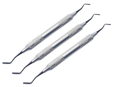 Mini Goldstin Flexy-Thin Composite Filling Instruments | 3-Piece Dental Kit | Titanium Black Non-Stick Tips #TNCIGFTMI1