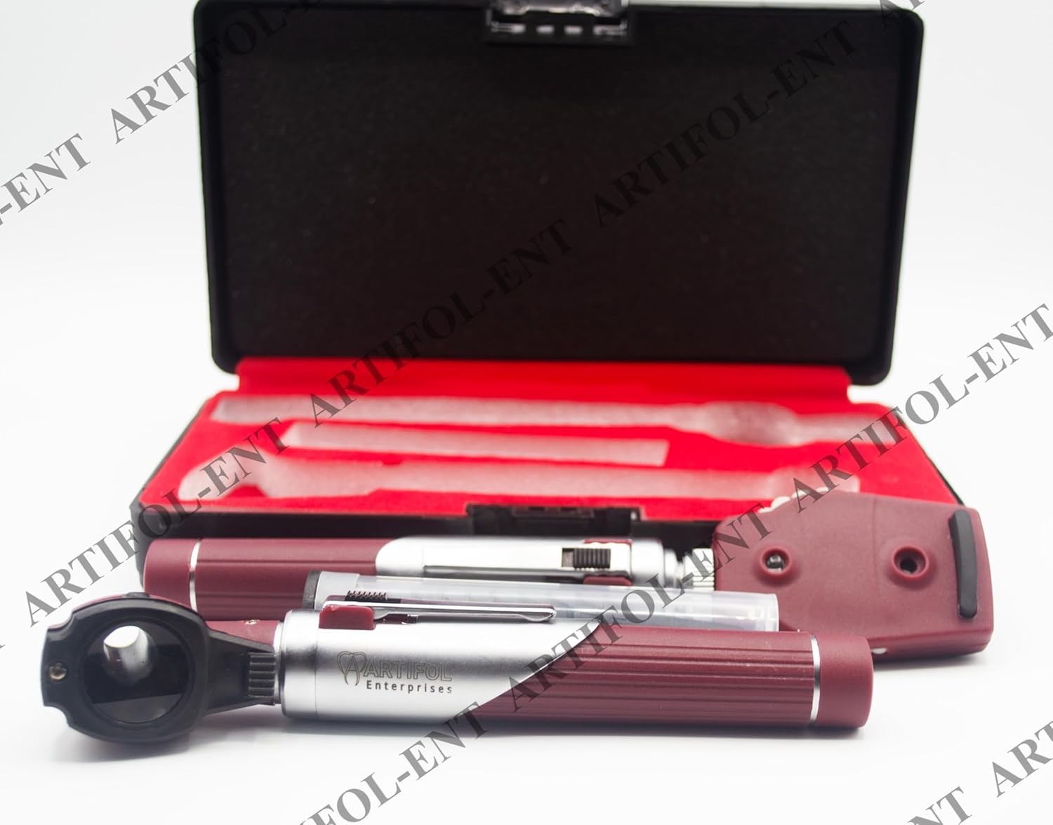 Artifol Student Home Use ENT Otoscope Examination Kit – Fiber Optic Diagnostic Set, Brown Color #OS1091