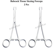 Set de pinces de Babcock | Pinces de préhension de précision en acier inoxydable, lot de 2 | Disponibles en longueurs de 18 cm (7"), 20 cm (8") et 24 cm (9,5") | Prise sûre et atraumatique, conception réutilisable et durable
