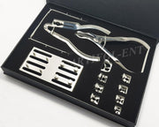 Kit de digue en caoutchouc dentaire RDKIT – Pinces à crampons en acier inoxydable, cadre, pince à poinçonner et pince à force majeure ivoire | Ensemble d’instruments d’isolement endodontique n° RDKIT