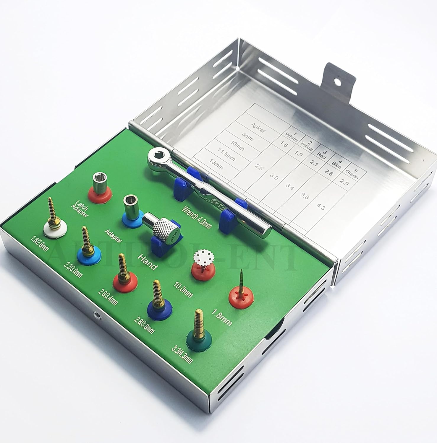 Dental Implant Bone Expander & Condensing Drills Kit – Hole Saw, Pilot Bit & Wrench Set | Implant Surgery Instruments OS1019