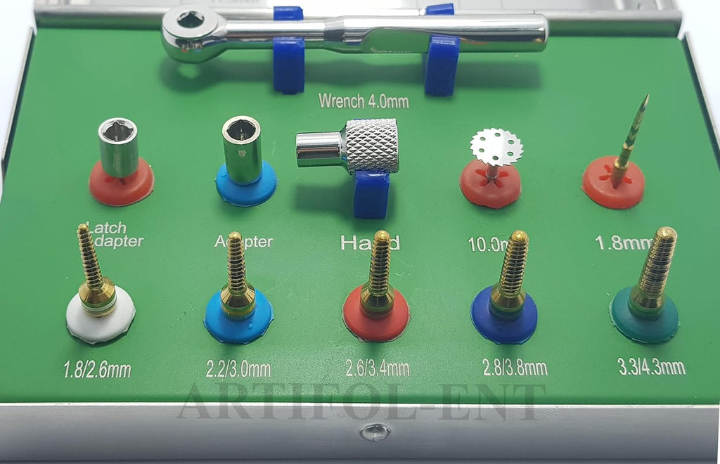 Dental Implant Bone Expander & Condensing Drills Kit – Hole Saw, Pilot Bit & Wrench Set | Implant Surgery Instruments OS1019