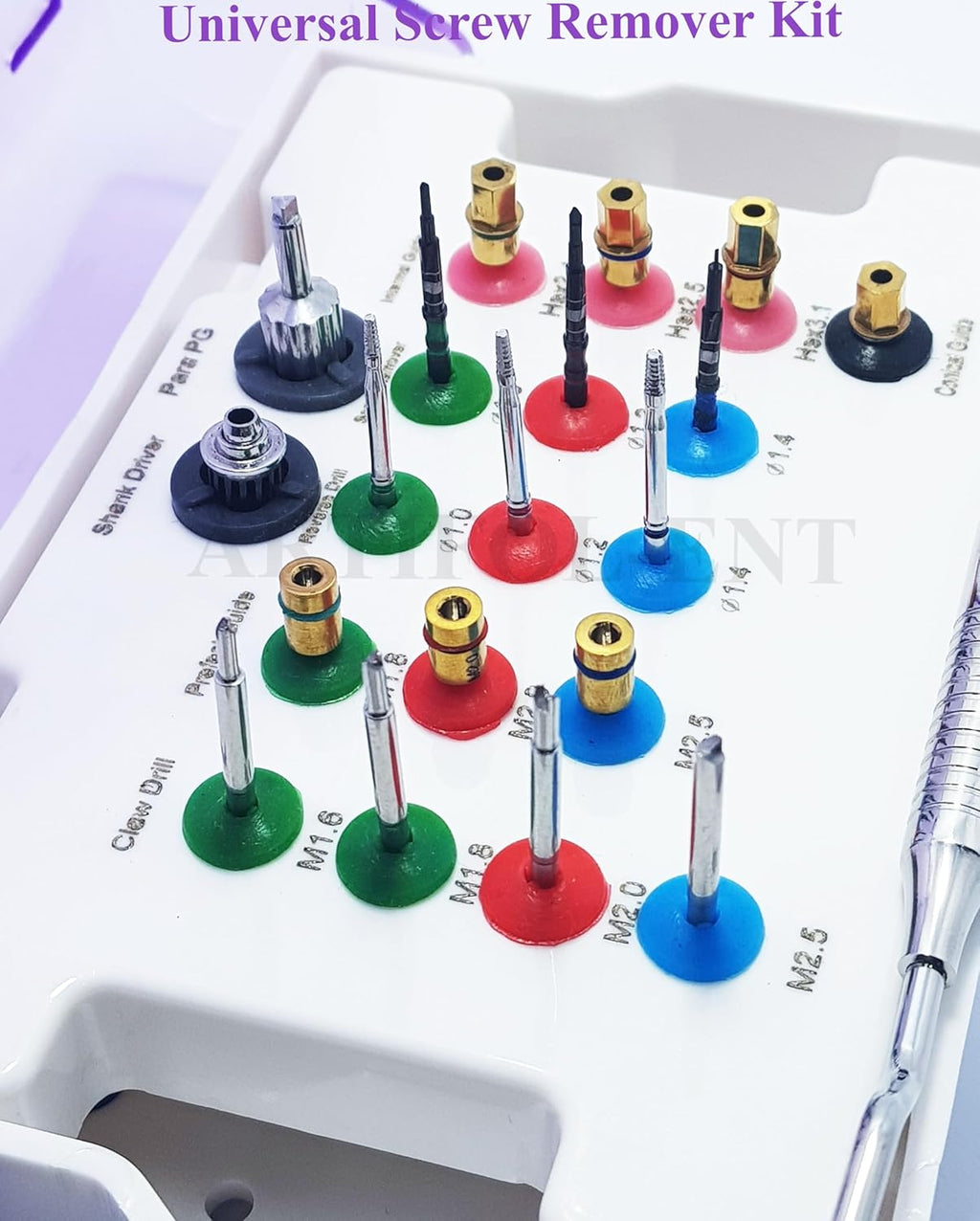 20-Piece Universal SRK Broken Screw Removal Kit – Precision Screw Remover Instruments with Plastic Storage Box | Reusable & Durable #OS1041