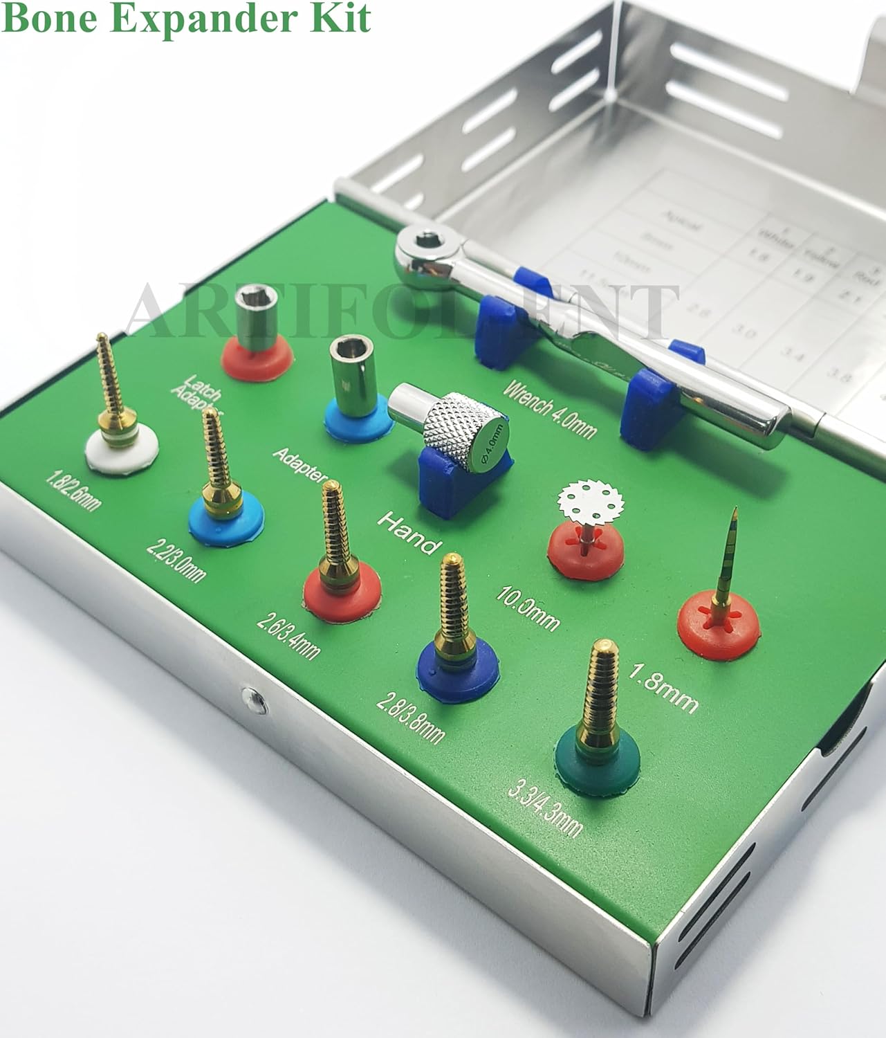 Dental Implant Bone Expander & Condensing Drills Kit – Hole Saw, Pilot Bit & Wrench Set | Implant Surgery Instruments OS1019