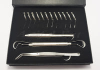 Dental Examination Kit for Dentists & Dental Students,Diagnostic Set Dental Mirrors, Mirror Handle, Explorer William Probe, Dressing Tweezers/Cotton Plier, Basic Dental Exam Kit Beautiful Storage Case