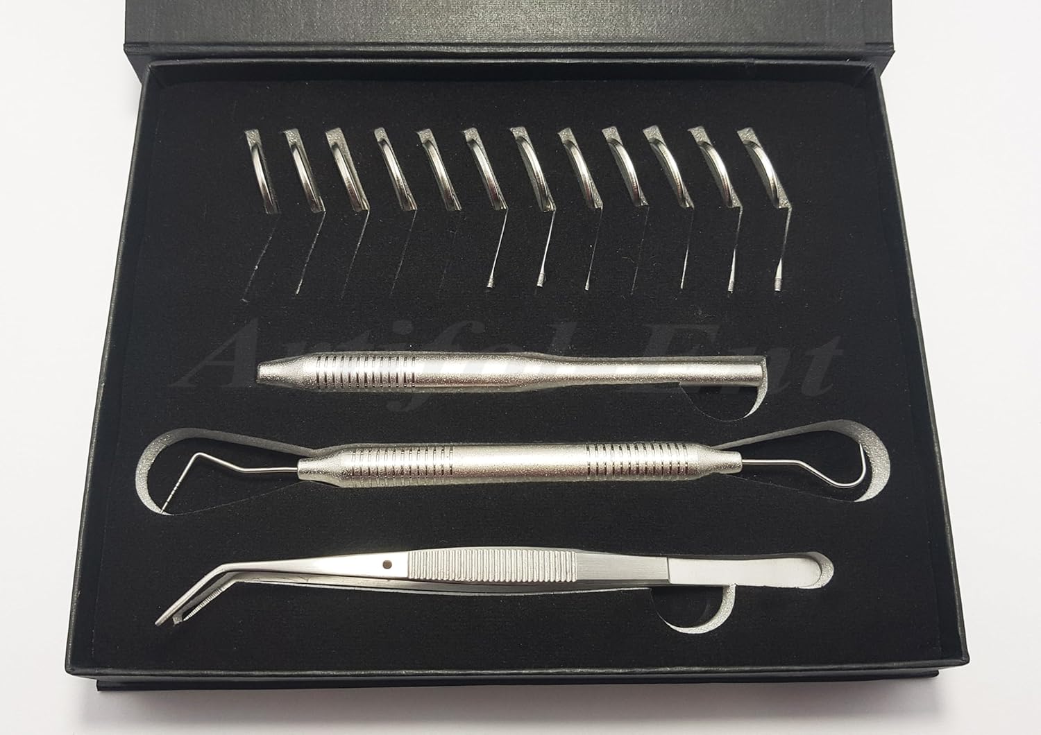 Dental Examination Kit for Dentists & Dental Students,Diagnostic Set Dental Mirrors, Mirror Handle, Explorer William Probe, Dressing Tweezers/Cotton Plier, Basic Dental Exam Kit Beautiful Storage Case