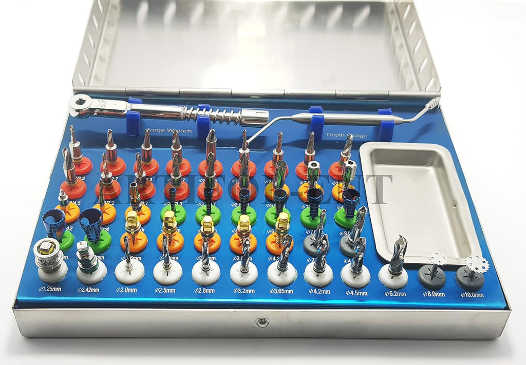 Universal Bone Expander Compression Conical Drills Kit - 50 Pcs Placement Insertion Removal Set #OS1042