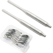 Miroirs dentaires n° 5 – Lot de 12 pièces avec 2 manches | Miroirs d’examen dentaire en acier inoxydable | Outils réutilisables et autoclavables #‎MH6-1 et 122910333