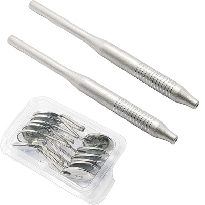 Dental Mouth Mirrors #5 – Pack of 12 Pcs with 2 Mirror Handles | Stainless Steel Dental Examination Mirrors | Reusable & Autoclavable Tools #‎MH6-1 & 122910333