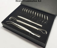 Dental Examination Kit for Dentists & Dental Students,Diagnostic Set Dental Mirrors, Mirror Handle, Explorer William Probe, Dressing Tweezers/Cotton Plier, Basic Dental Exam Kit Beautiful Storage Case