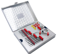 26-Piece Premium Zygomatic Surgical Kit | Titanium-Coated Precision Drills & Technical Instrument Set | High-Performance Stainless Steel Construction