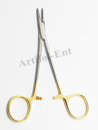 TC Halsey Needle Holder 13 cm (5") – Plain Tip Needle Driver with Tungsten Carbide Jaws | Surgical & Dental Suturing Instrument | 3 Pcs # 132910138
