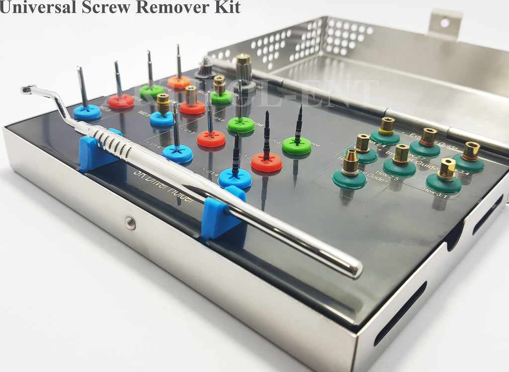 23 Pcs Universal Screw Remover Kit Fixture & Broken/Fractured Screw Removal Set #OS1046