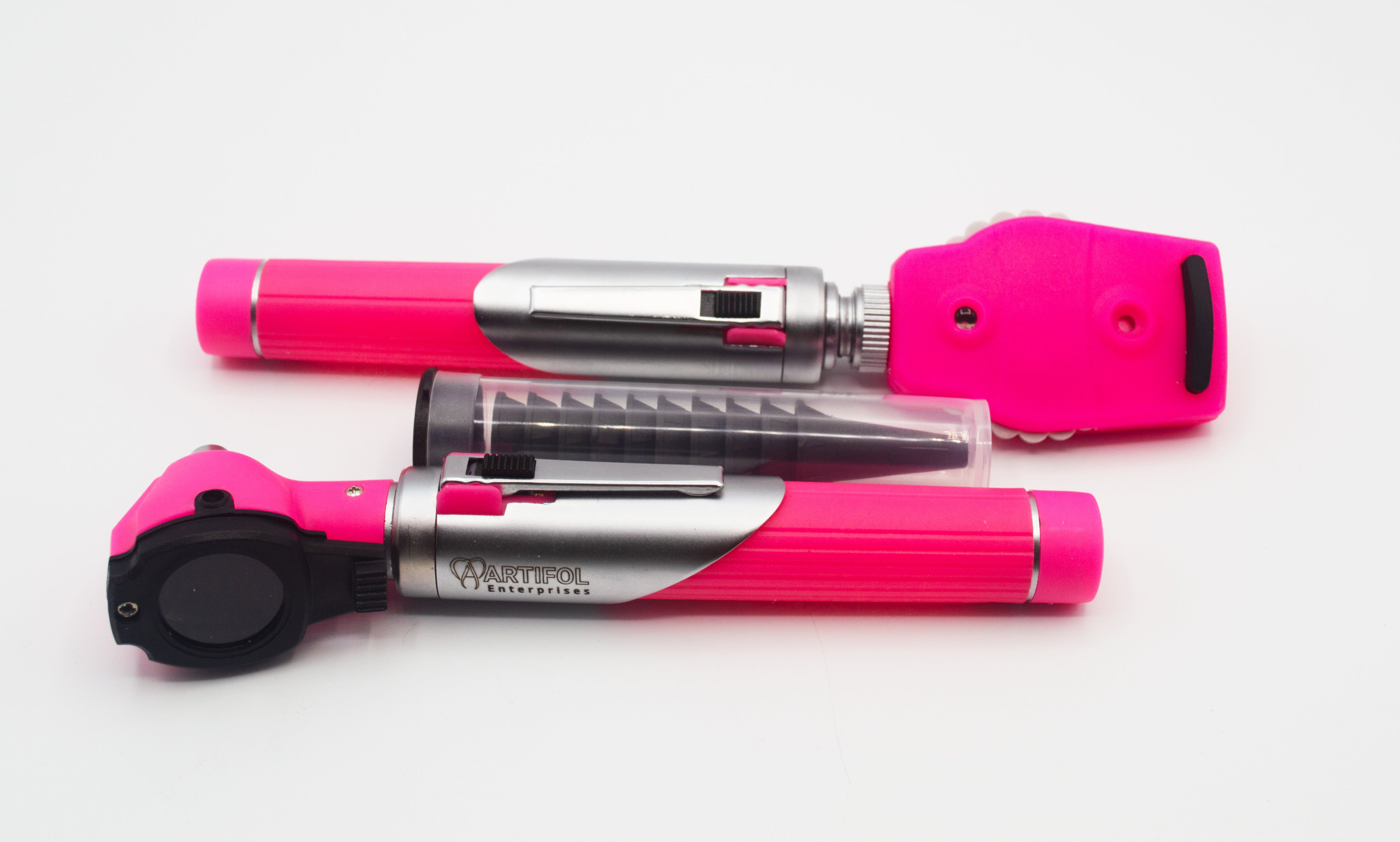 Student Home Use New Ent Otoscope & Ophthalmoscopes Examination Kit Fiber Optic Diagnostic Set Black Color OS1015