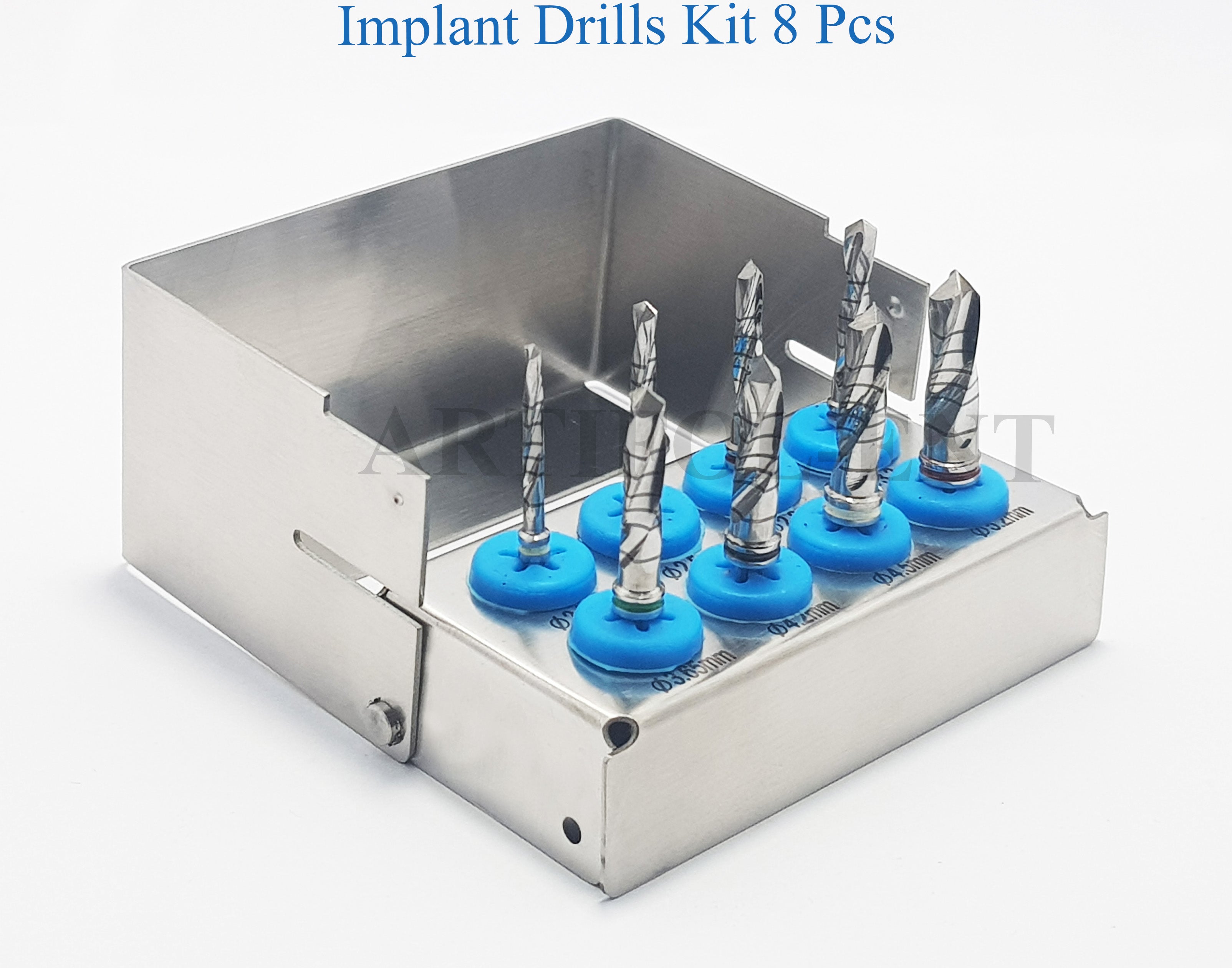 Implant External Irrigation Drills Kit – Stainless Steel (8 Pcs Set)  Professional Dental Implant Tools & Accessories #OS1032