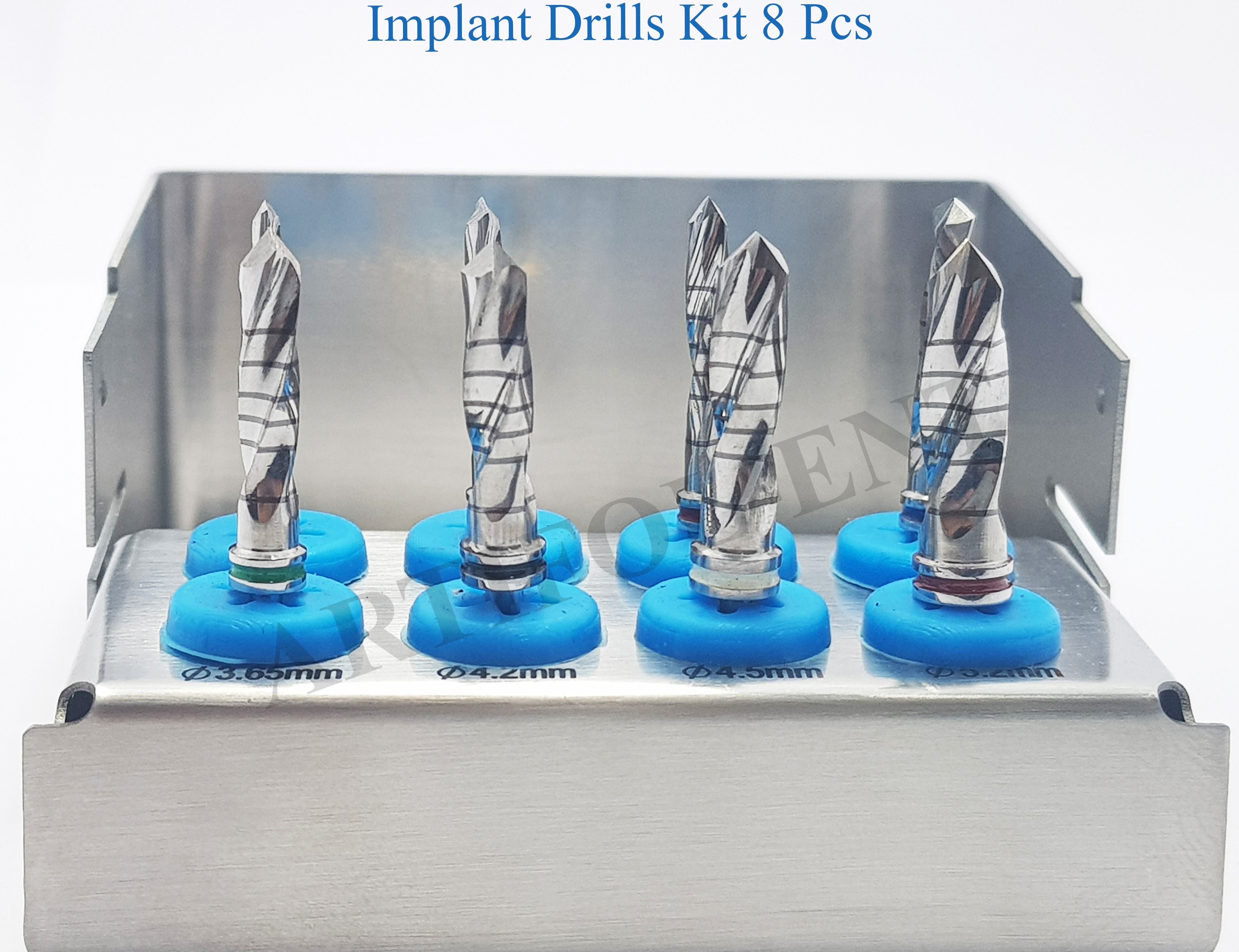 Implant External Irrigation Drills Kit – Stainless Steel (8 Pcs Set)  Professional Dental Implant Tools & Accessories #OS1032