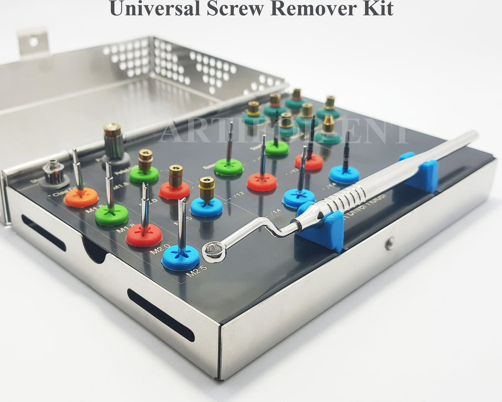 23 Pcs Universal Screw Remover Kit Fixture & Broken/Fractured Screw Removal Set #OS1046