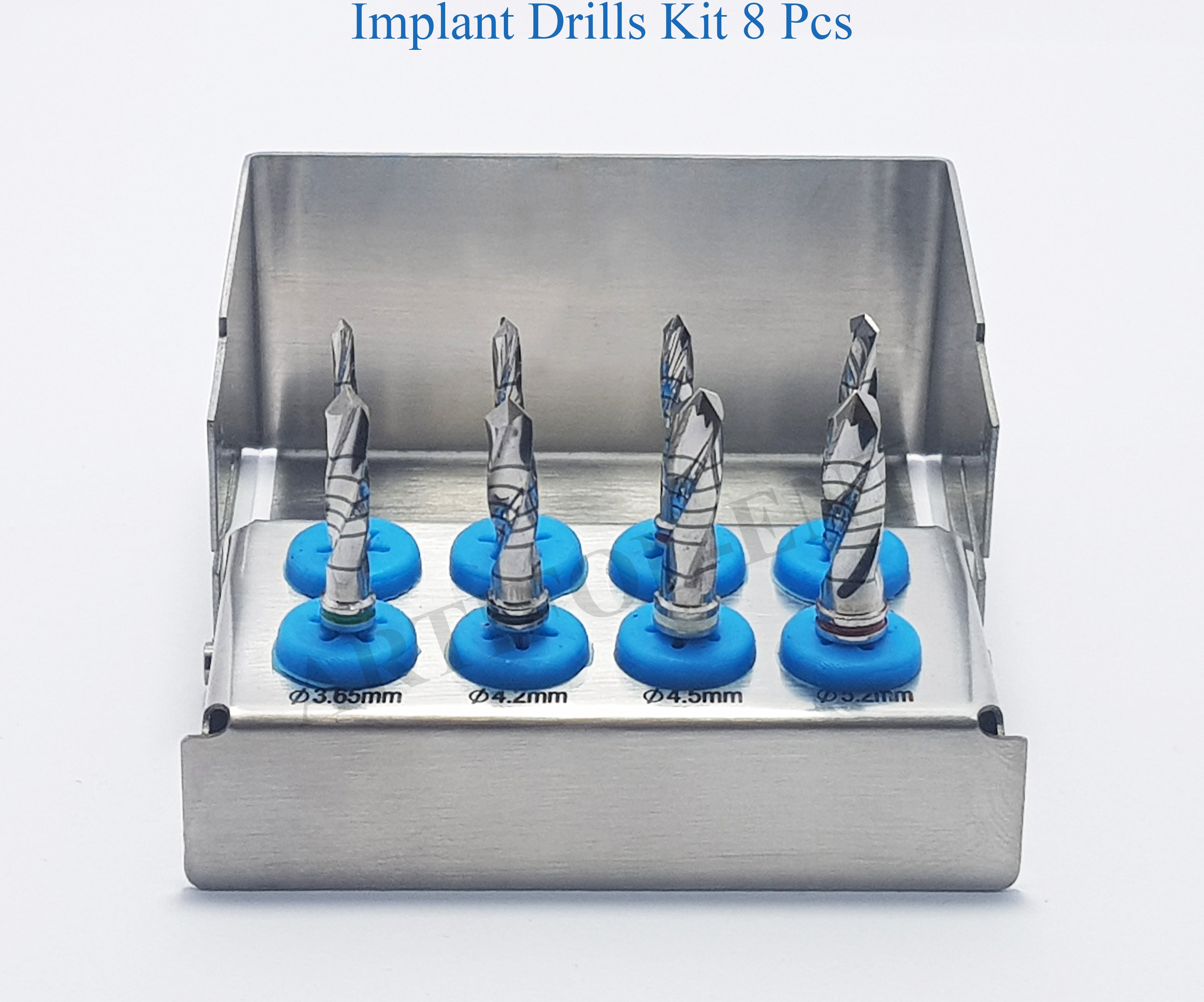 Implant External Irrigation Drills Kit – Stainless Steel (8 Pcs Set)  Professional Dental Implant Tools & Accessories #OS1032